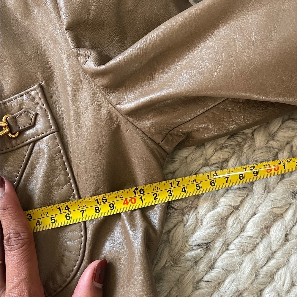 Vintage Etienne Aigner Leather Blazer Equestrian Minimalist Jacket Old Money 90s - Picture 10 of 13